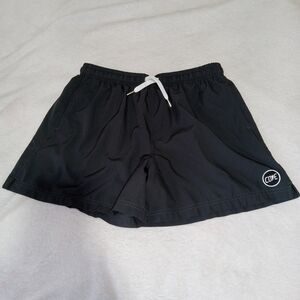 COVE Men's 34 Shorts Black Athletic Gym Beach Elastic Waist Drawstring Pockets